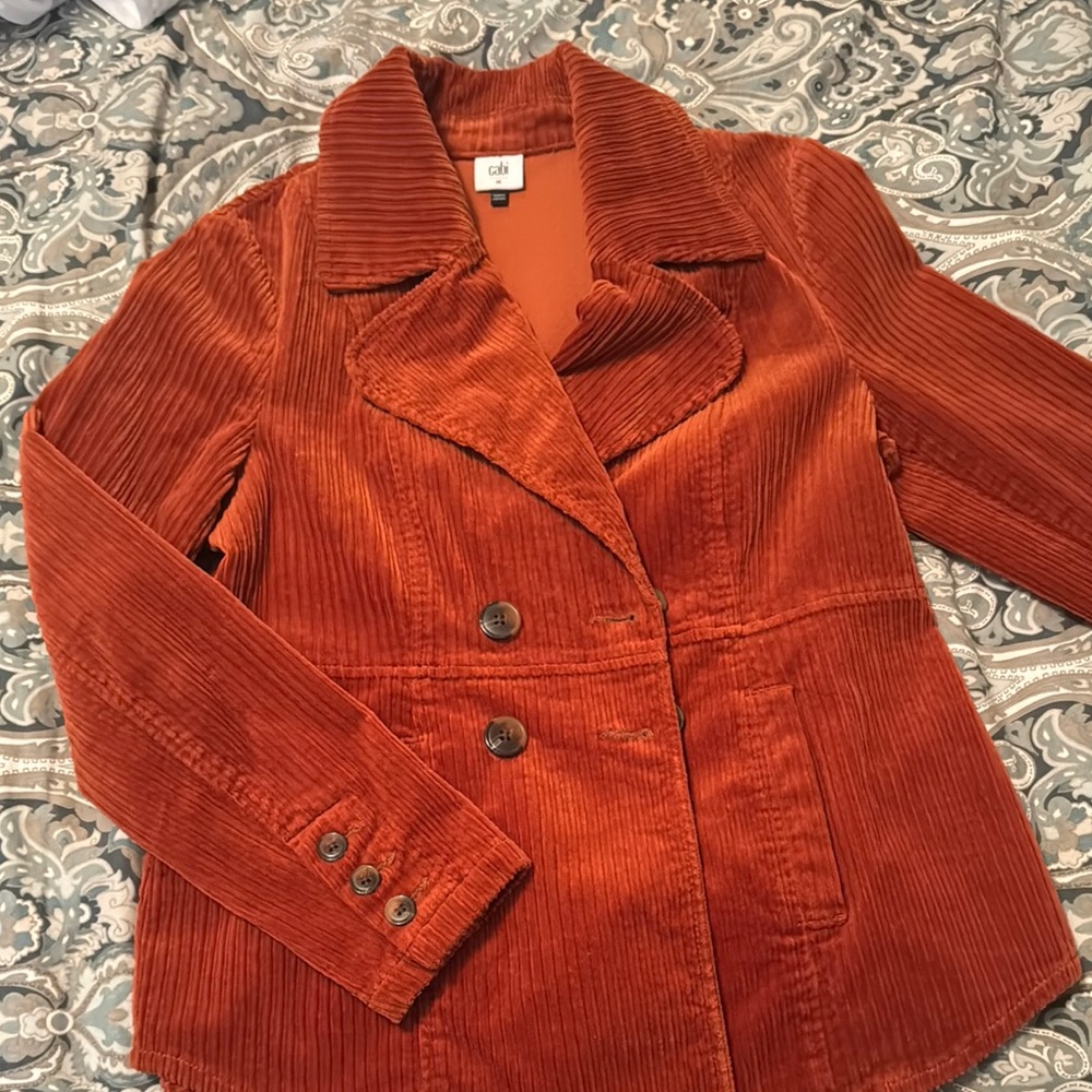 CAbi Rust Corduroy Blazer
